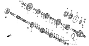 CB450S Трансмиссия