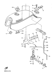 XJ900F Топливный бак