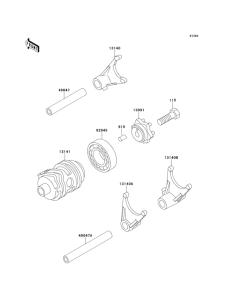  Change drum / shift fork