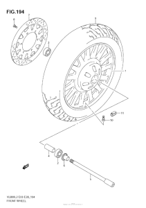 VZ800 Front Wheel (Vl800C  E03)