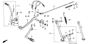 XL185 Pedal / kick starter arm