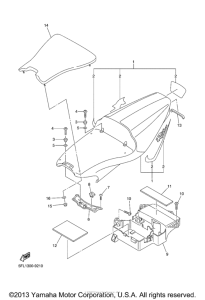 YZFR7L Side cover seat