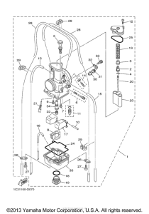 YZ125A1 Карбюратор