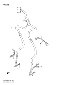 VZR1800 Передние тормозные трубки