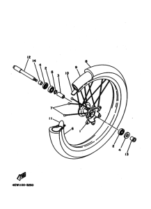 YZ250 Переднее колесо