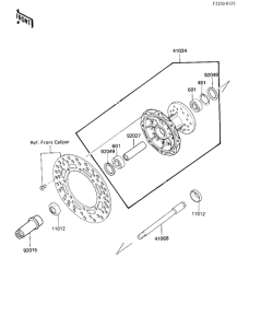 KX500 Передняя втулка
