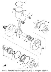 RT2MX Коленвал и поршни