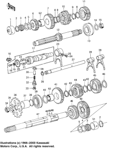 KZ1000 Transmission / change drum
