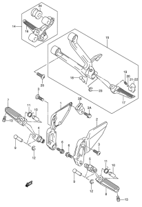 SV650 Подножки