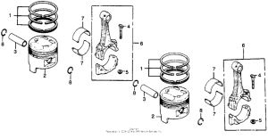 CB400 Piston + connecting rod