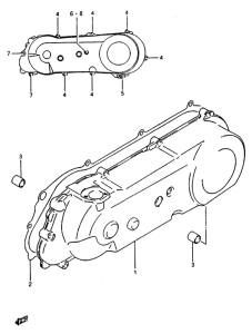 CP50 Crankcase left cover