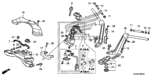 GL1800 (ABS) Handlebar + top bridge (gl1800'06-)