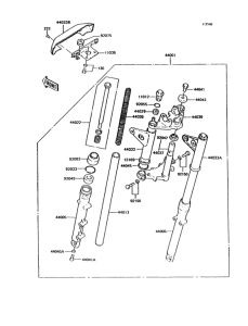 KH125 Передняя вилка