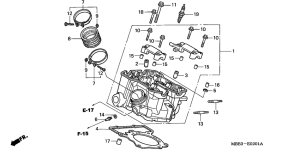 VTR1000F Головка цилиндров