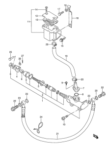 GSX600 Задний тормозной цилиндр