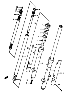 RM80 Вилка передней оси