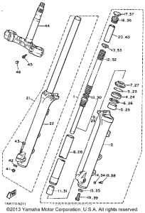XJ700XS Передняя вилка