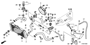 VTR250 Радиатор