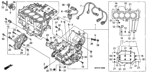 CBF1000 Картер двигателя