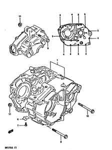 DR125 Картер двигателя