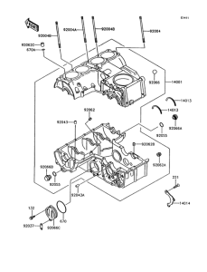 Z750 Картер двигателя