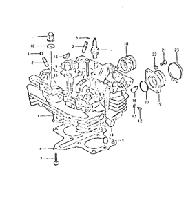 GSX400 Головка цилиндров