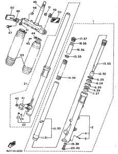 XT500E Передняя вилка