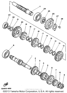 XV250 Трансмиссия
