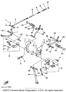 TW200DC Подножки