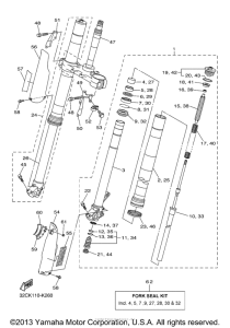 WR25RACL Передняя вилка