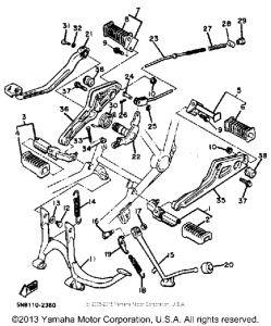 XJ650K Подножки