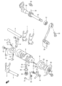 GN125 Переключение передач