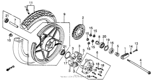 CB450S Rear wheel 83-86