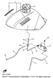 XJ600SJC Топливный бак