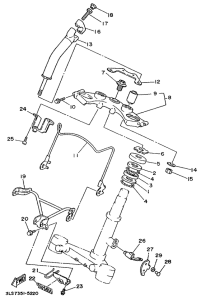 XV250 Управление