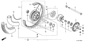 CMX250X Переднее колесо