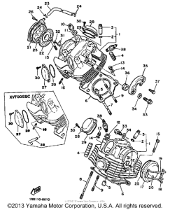 XV700SSC Головка цилиндров