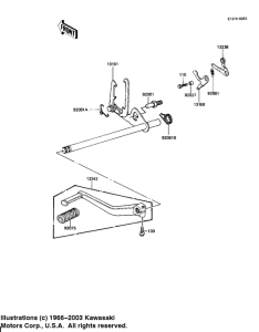 KZ1100 Переключатель передач