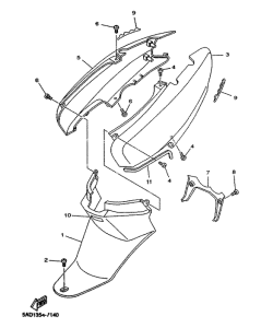YN50R Боковые обтекатели