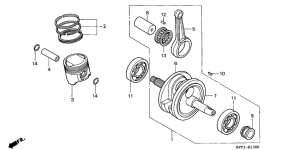 CLR125 Crankshaft / piston