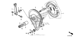 CMX250C Задний тормоз