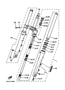 RZ350 RZ350U Вилка передней оси
