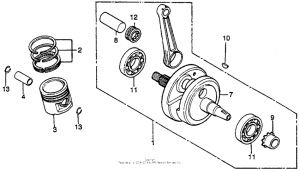 CT125 Коленчатый вал и поршни
