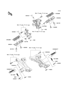 ZX1400 Подножки