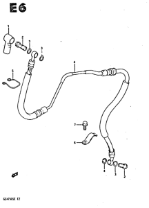 GSX750 Сцепление hose