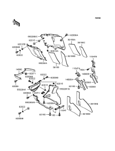 ZX400 Обтекатель нижний