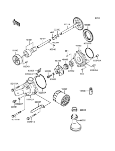 ZX900 Масляный насос и фильтр