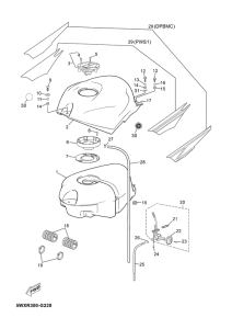 TZR50 Топливный бак