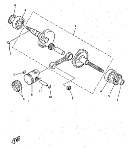 YN50R Коленчатый вал и поршни
