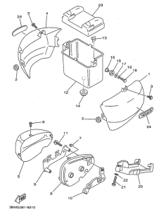 XV535 Боковые обтекатели